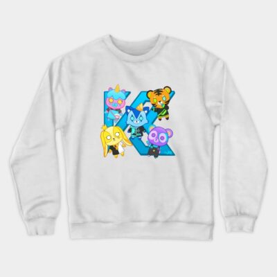 Plushies On A K Crewneck Sweatshirt Official ItsFunneh Merch