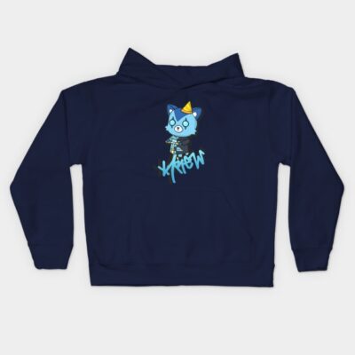 Blue Plushy On A Scooter Kids Hoodie Official ItsFunneh Merch