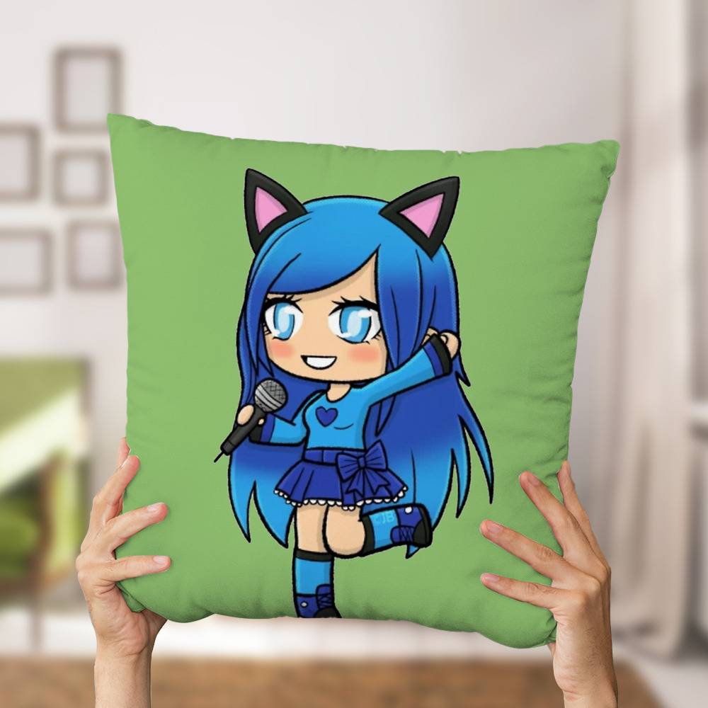 Funneh ItsFunneh Singing Gacha Girl Throw Pillow