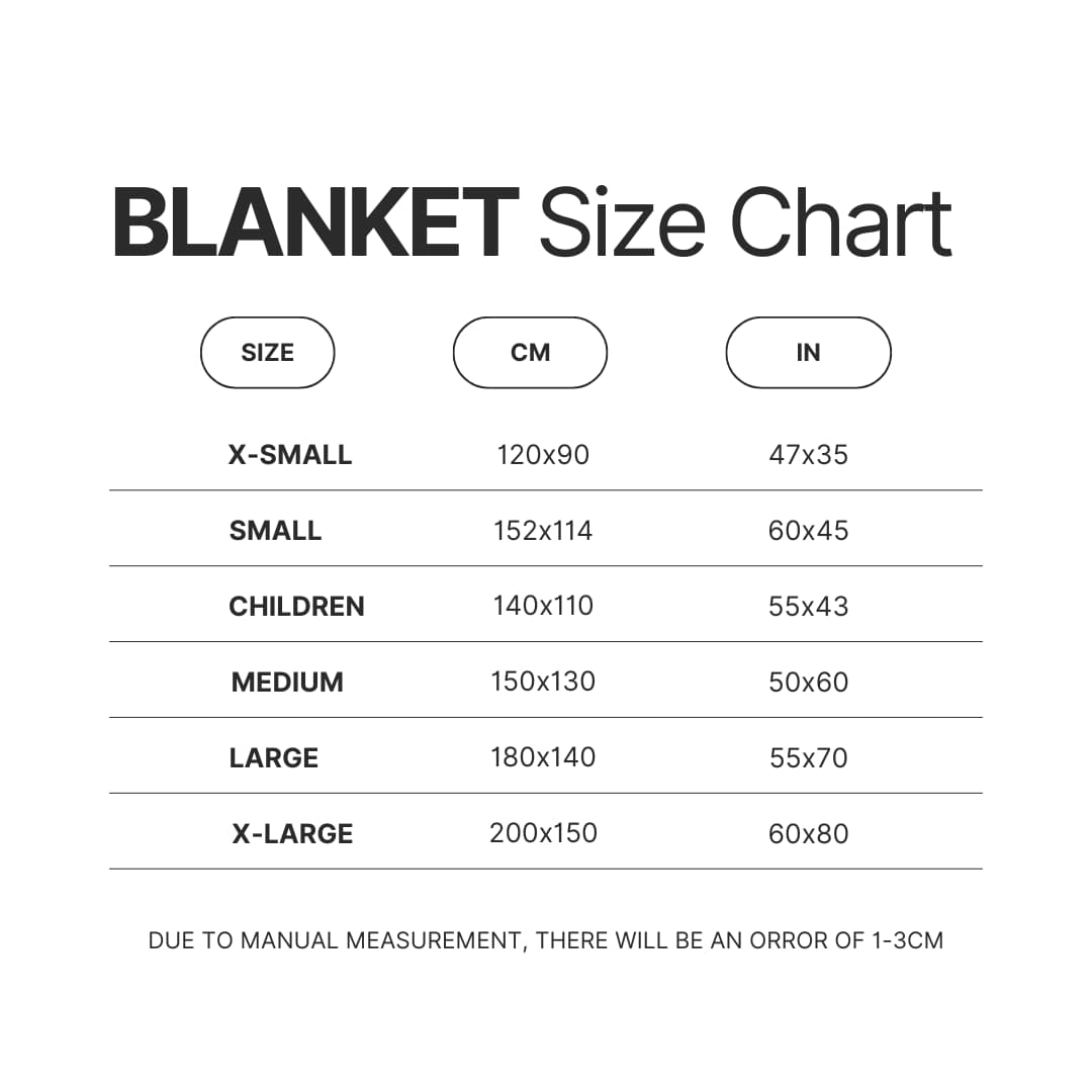 Blanket Size Chart - ItsFunneh Store