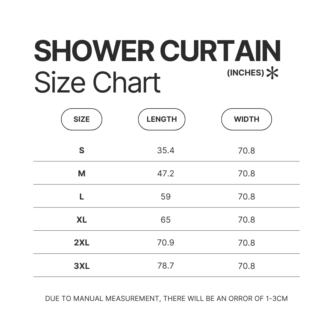 Shower Curtain Size Chart - ItsFunneh Store