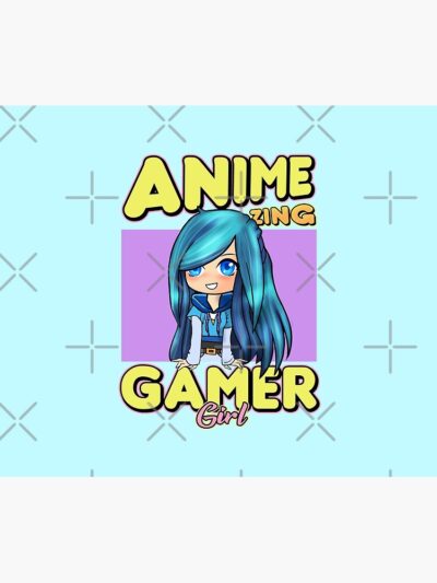 Animezing Gamer Girl Aesthetic Anime Chibi Itsfunneh Rainbow Art Tapestry Official ItsFunneh Merch