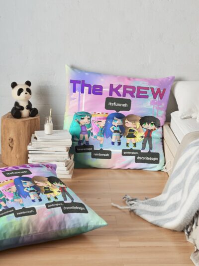 The Krew Throw Pillow Official ItsFunneh Merch