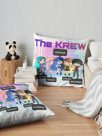 The Krew Throw Pillow Official ItsFunneh Merch