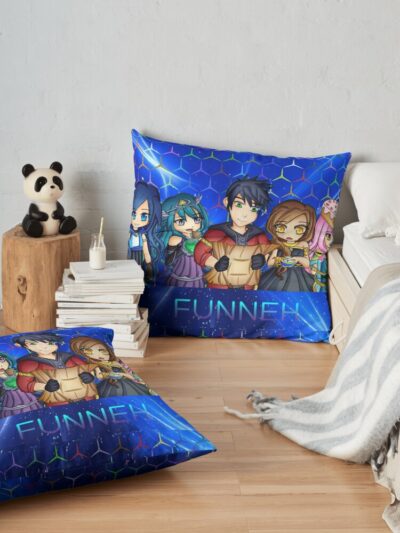 Itsfunneh Krew Throw Pillow Official ItsFunneh Merch