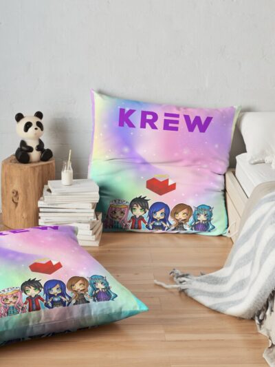 The Krew Throw Pillow Official ItsFunneh Merch