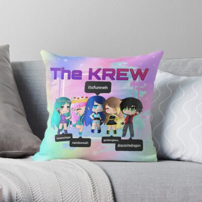 The Krew Throw Pillow Official ItsFunneh Merch