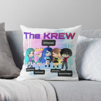 The Krew Throw Pillow Official ItsFunneh Merch