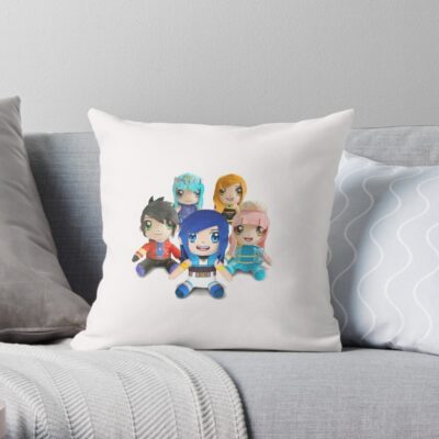 Itsfunne And Krew - Plushie Bundle Throw Pillow Official ItsFunneh Merch