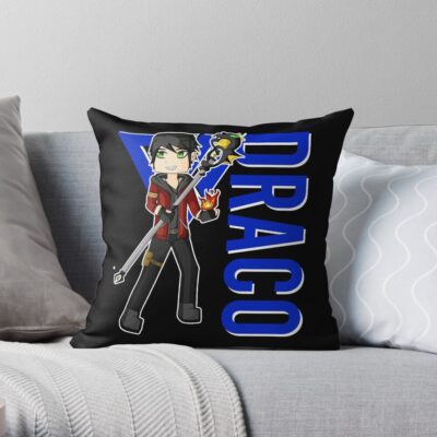 Draco Itsfunneh Funneh Krew Dog Gamer Fan Art 2022 Throw Pillow Official ItsFunneh Merch