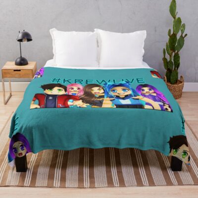 Minecraft - Itsfunneh Krew Team Live Throw Blanket Official ItsFunneh Merch