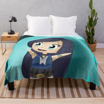 Cute Chibi Funneh Throw Blanket Official ItsFunneh Merch