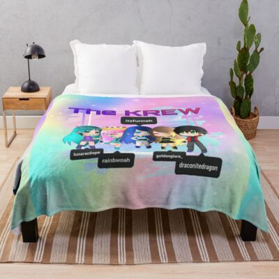 The Krew Throw Blanket Official ItsFunneh Merch