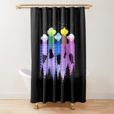 Krew District Give Me Space Glow In The Dark Shower Curtain Official ItsFunneh Merch