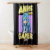 Animezing Gamer Girl Aesthetic Anime Chibi Itsfunneh Rainbow Art Shower Curtain Official ItsFunneh Merch