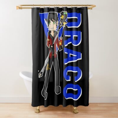 Draco Itsfunneh Funneh Krew Dog Gamer Fan Art 2022 Shower Curtain Official ItsFunneh Merch