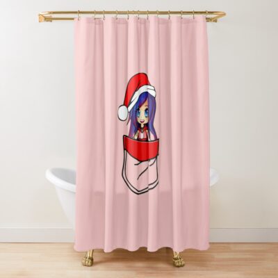 Itsfunneh Santa In Your Pocket Shower Curtain Official ItsFunneh Merch