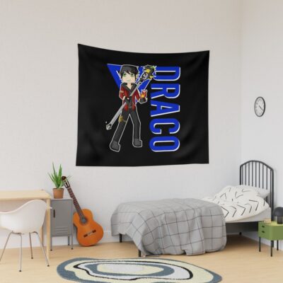 Draco Itsfunneh Funneh Krew Dog Gamer Fan Art 2022 Tapestry Official ItsFunneh Merch