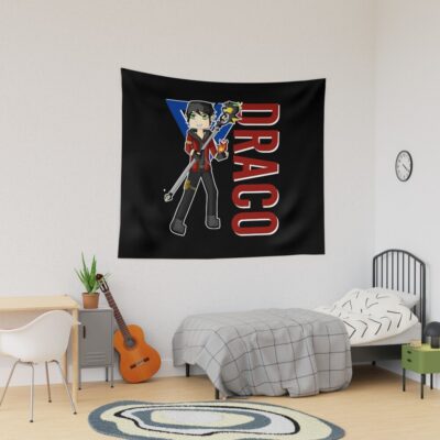 Draco Itsfunneh Funneh Krew Dog Gamer Fan Art 2022 Tapestry Official ItsFunneh Merch